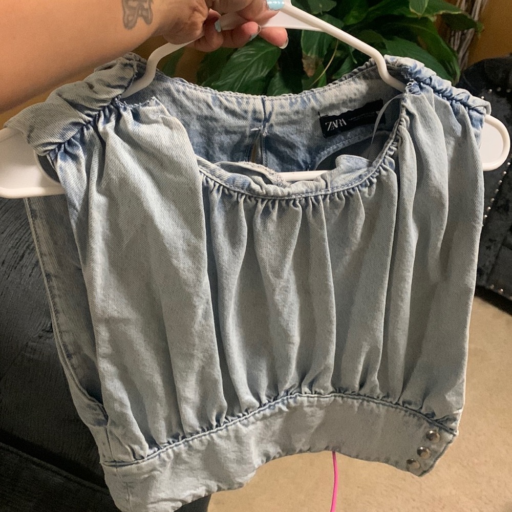 Zara Denim Crop Top
